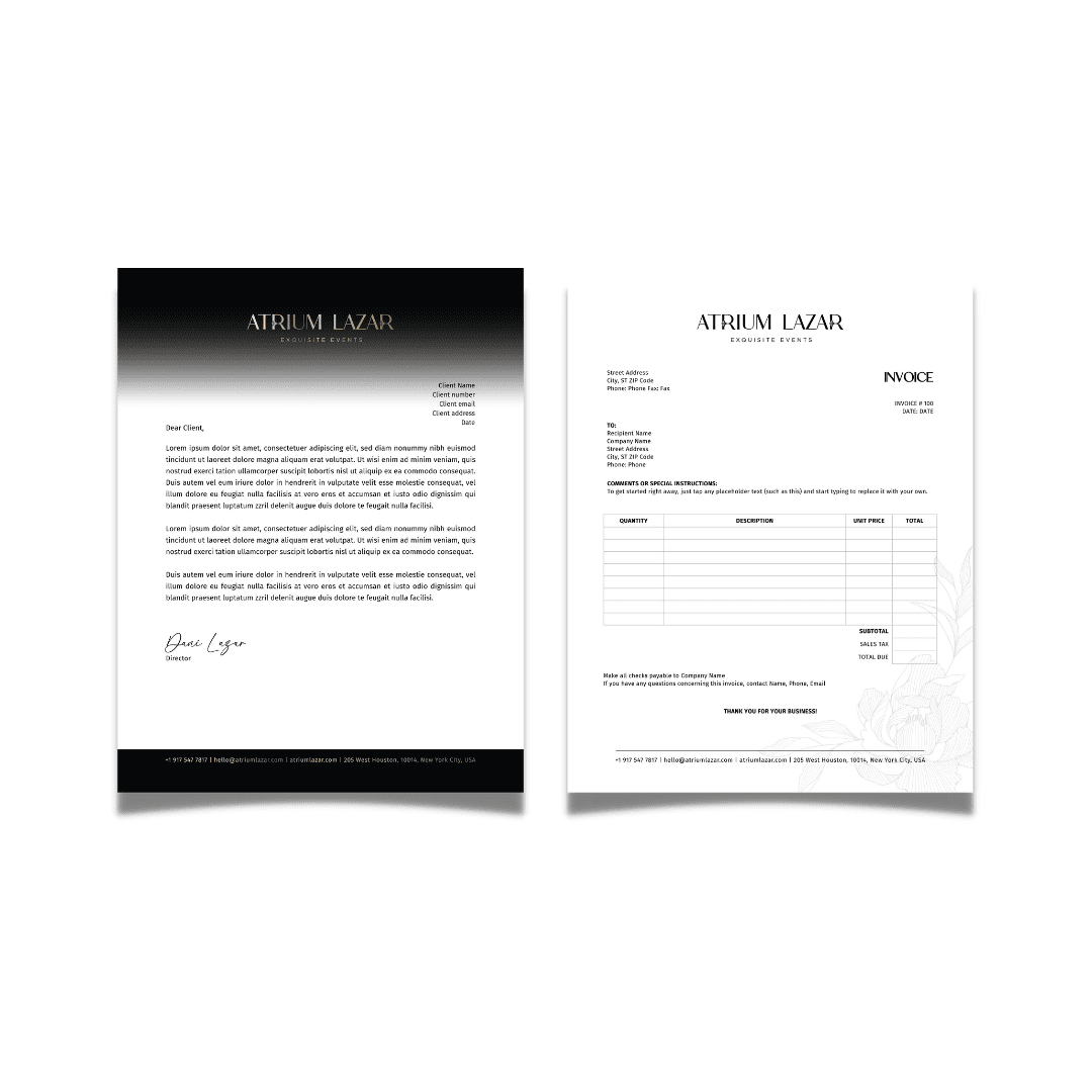 Letterhead & Invoice Design
